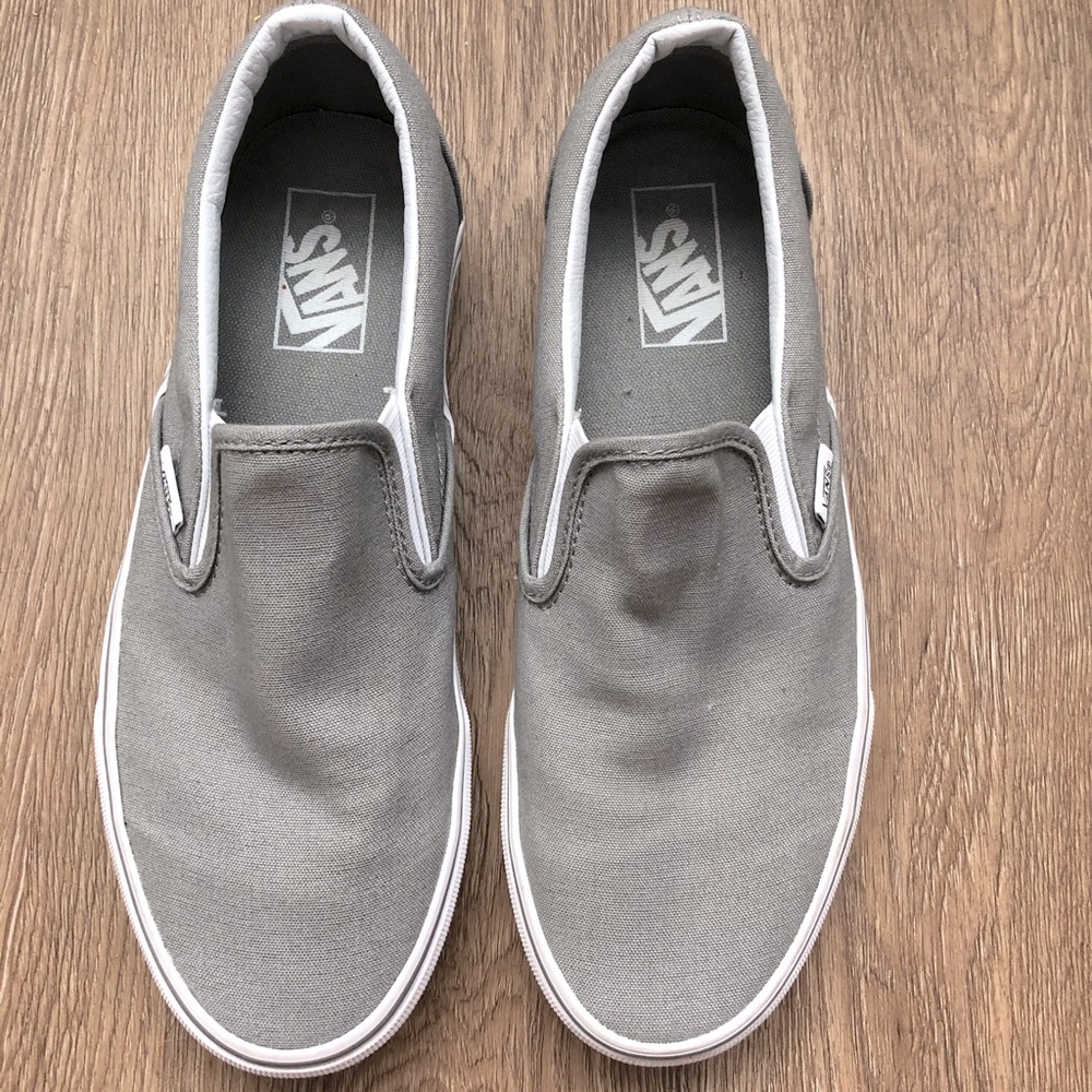 Vans Charcoal Slip-Ons - Like New